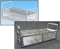 Basket for ultrasonic cleaning airplanes